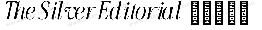 The Silver Editorial字体转换